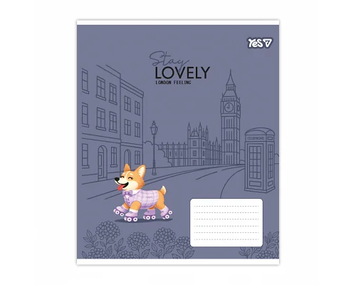 Зошит шкільний Yes Stay lovely А5 12 аркушів коса лінія (768767)