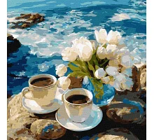 Картина за номерами Морська кава art_selena_ua 40х40 Ідейка (KHO6447)