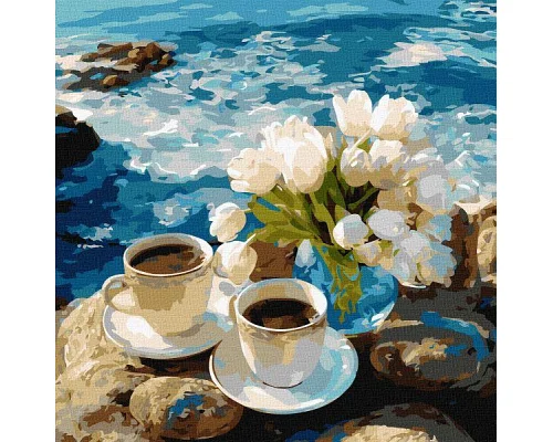 Картина за номерами Морська кава art_selena_ua 40х40 Ідейка (KHO6447)
