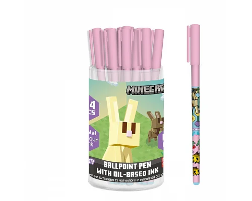 Ручка кулькова Yes Minecraft Spring 0,7 мм фіолетова (412282)