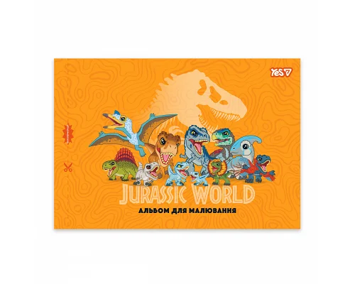 Тетрадь для рисования Yes А4 12 листов скоба с перфорацией Jurassic World Kids (130619)