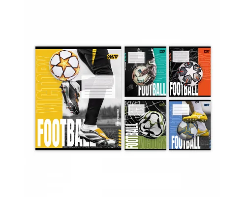Зошит шкільний Football energy А5 24 аркушів лінія YES (768799)