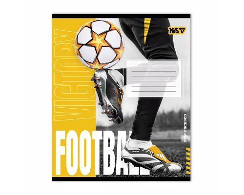 Зошит шкільний Football energy А5 24 аркушів лінія YES (768799)