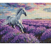 Алмазна мозаїка У лавандових полях art_selena_ua 40х50 Ідейка (AMO20227)