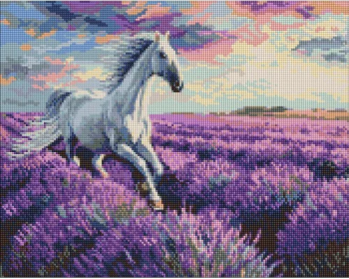 Алмазна мозаїка У лавандових полях art_selena_ua 40х50 Ідейка (AMO20227)