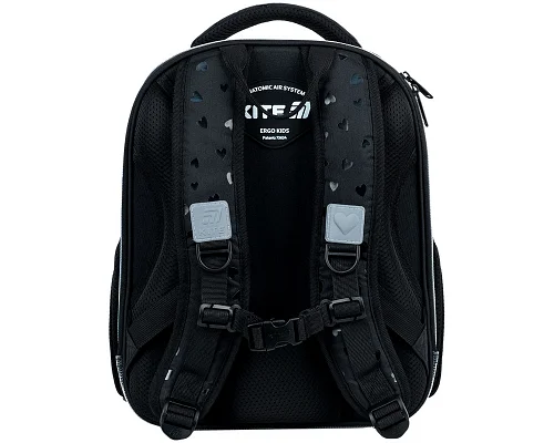 Рюкзак шкільний каркасний Kite Education Black&Silver спинка 38 см (K26-556M-2)