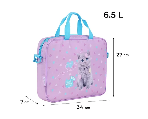 Шкільна текстильна сумка Kite Studio Pets (SP26-589)