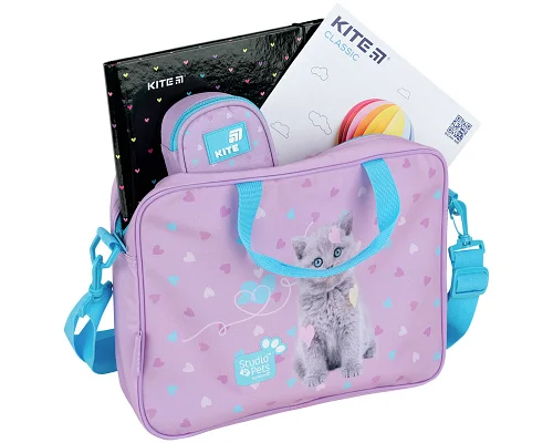 Шкільна текстильна сумка Kite Studio Pets (SP26-589)