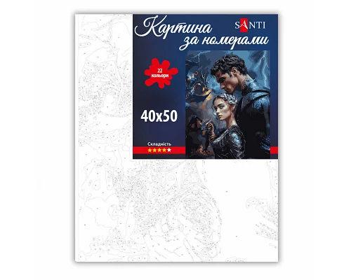 Картина за номерами Четверте крило Вайолет та Ксейден 40x50 см SANTI (955048)