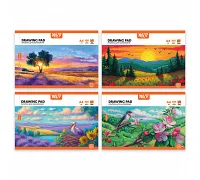 Альбом для малювання А4 28 аркушів скоба з перфорацією Orange Line YES (130617)