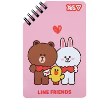 Блокнот Yes Line Friends Hearts 95x145 60 аркушів лінія (152226)