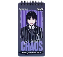 Блокнот Yes Wednesday Chaos 80x160 60 аркушів клітинка (152207)