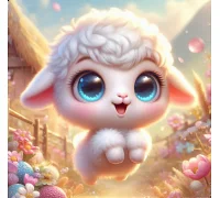 Алмазна мозаїка Овечка-стрибунка 20*20см Dreamtoys (S10364)