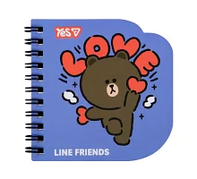 Блокнот фігурний Yes Line Friends Love 100x100 30 аркушів клітинка (152182)