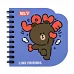 Блокнот фігурний Yes Line Friends Love 100x100 30 аркушів клітинка (152182)