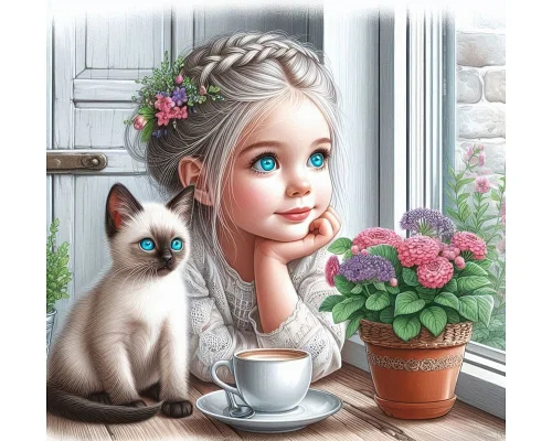 Алмазна мозаїка «Небесні очі» 20*20см Dreamtoys (S10264)