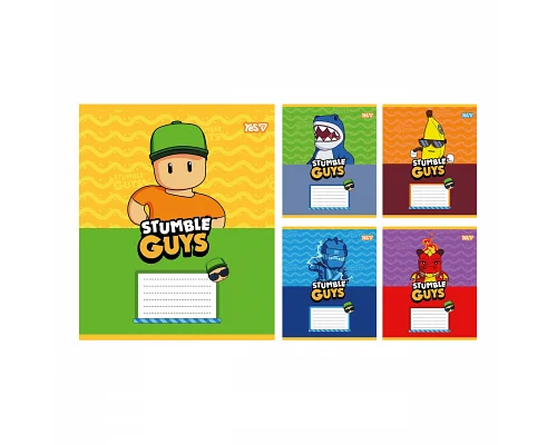 Зошит шкільний Yes Stumble Guys А5 12 аркушів лінія (768729)