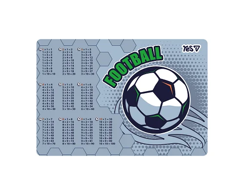 Підкладка для столу пластикова Football таблиця множення 42х29 см YES (492377)