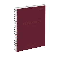 Зошит для записів Yes Burgundy одинарна спіраль А5/80 аркушів (152434)