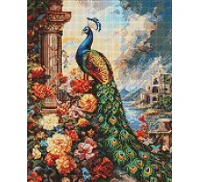 Алмазна мозаїка Античний павич art_selena_ua 40х50 Ідейка (AMO20273)