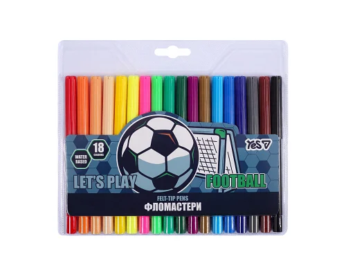 Фломастери Yes Football 18 кольорів (650601)