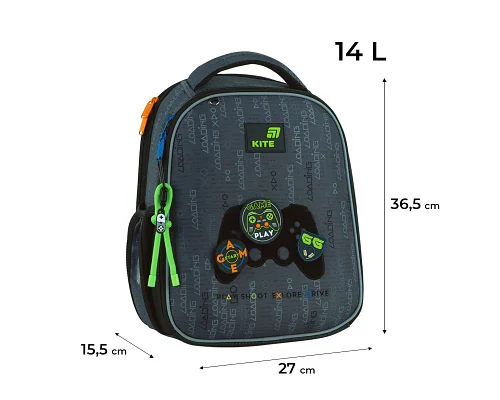 Рюкзак шкільний каркасний Kite Education Good Game спинка 36 см (K26-555S-5)