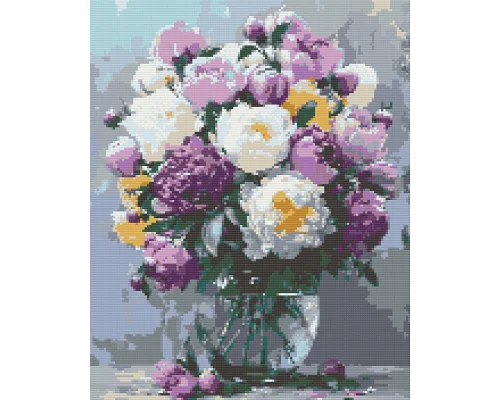 Алмазная мозаика Цветы. Букет пионов 40x50 см Оригами (OD3167-01)