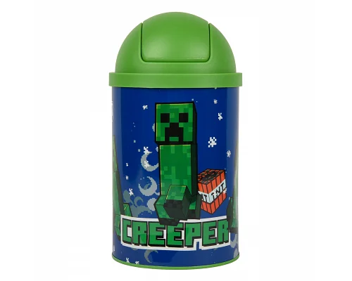 Контейнер настільний для сміття Yes Minecraft Creeper металевий 10 х 18 см (708569)