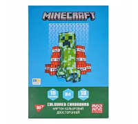 Картон цветной двусторонний Yes Minecraft 10 листов А4 папка (955456)