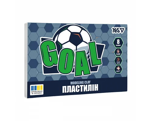 Пластилін Yes Football 8 кольорів 160 г (540712)