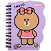 Блокнот Yes Line Friends Choco purple В7 60 аркушів клітинка (152217)