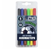 Фломастеры Yes Football 6 цветов (650608)