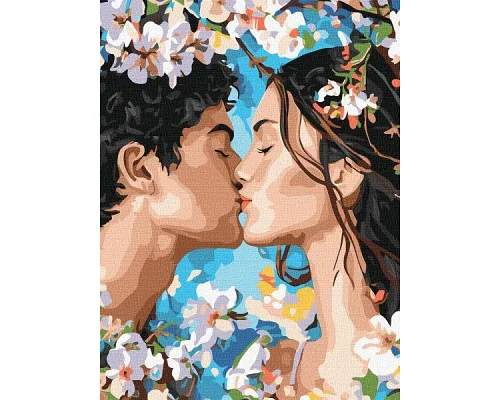 Картина за номерами Поцілунок весни art_selena_ua 30х40 Ідейка (KHO8624)