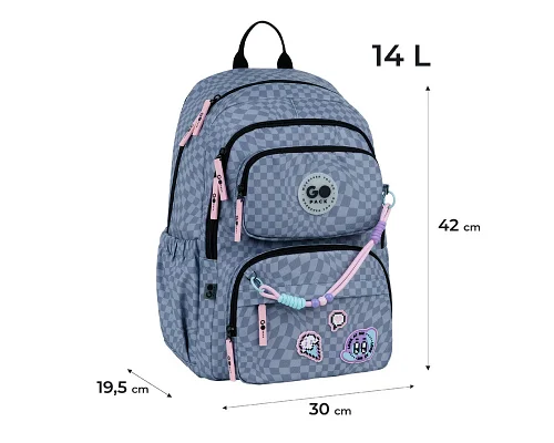 Рюкзак шкільний шкільний GoPack Education Pixel Mood спинка 42 см (GO26-120M-2)