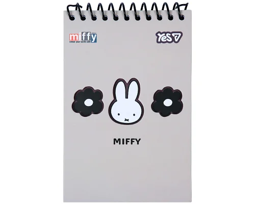 Блокнот Yes Miffy Flora 100x150 с фигурной высечкой 60 листов клетка (152250)