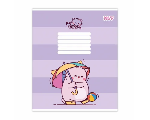 Зошит шкільний Yes Pembe the cat А5 18 аркушів клітинка (769090)