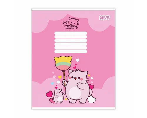 Зошит шкільний Yes Pembe the cat А5 18 аркушів клітинка (769090)