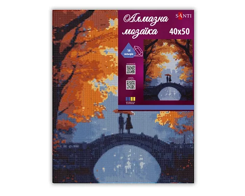 Алмазная мозаика SANTI Осенняя романтика 40х50 см на подрамнике (956062)