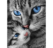 Картина за номерами Муркотлива мама art_selena_ua 40х50 Ідейка (KHO6945)