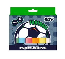 Крейда кольорова Yes Football 6 штук JUMBO (400569)
