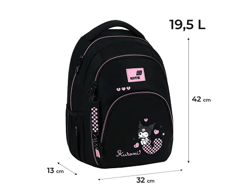 Рюкзак Kite Education teens Kuromi спинка 42 см (HK26-905M)