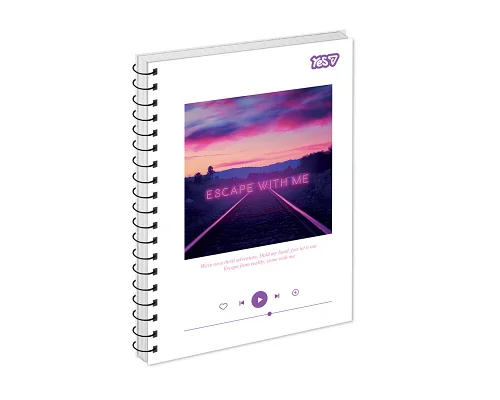 Зошит для записів Yes Neon horizon одинарна спіраль А5/80 аркушів (152444)