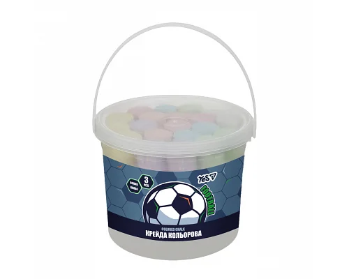 Крейда кольорова Yes Football JUMBO 12 шт у відрі (400565)