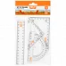 Набор линеек Yes Orange Line 4 предмета линейка 15 см (370744)