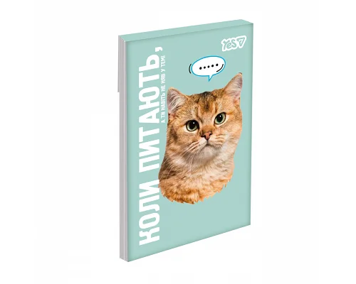 Блокнот Yes Emotional Cat А7 48 аркушів клітинка (152578)