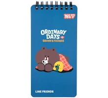 Блокнот Yes Line Friends Rest 80x160 60 аркушів клітинка (152201)