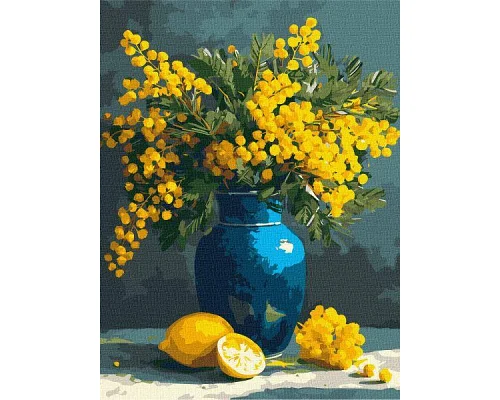 Картина за номерами Мімоза та лимони art_selena_ua 30х40 Ідейка (KHO3360)