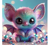 Алмазна мозаїка Мишка-чарівниця в блискітках 20*20см Dreamtoys (S10374)
