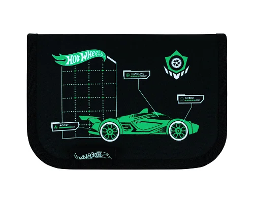 Пенал без наповнення Kite Hot Wheels, 1 відділення, 1 відворот (HW26-621)