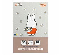 Картон цветной односторонний Miffy 10 листов А4 папка YES (955489)